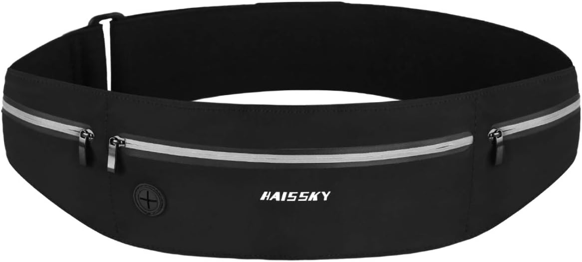HAISSKY Running Belt, Waist Pack Ultra Light Fitness Belt Water Resistant Runnin...