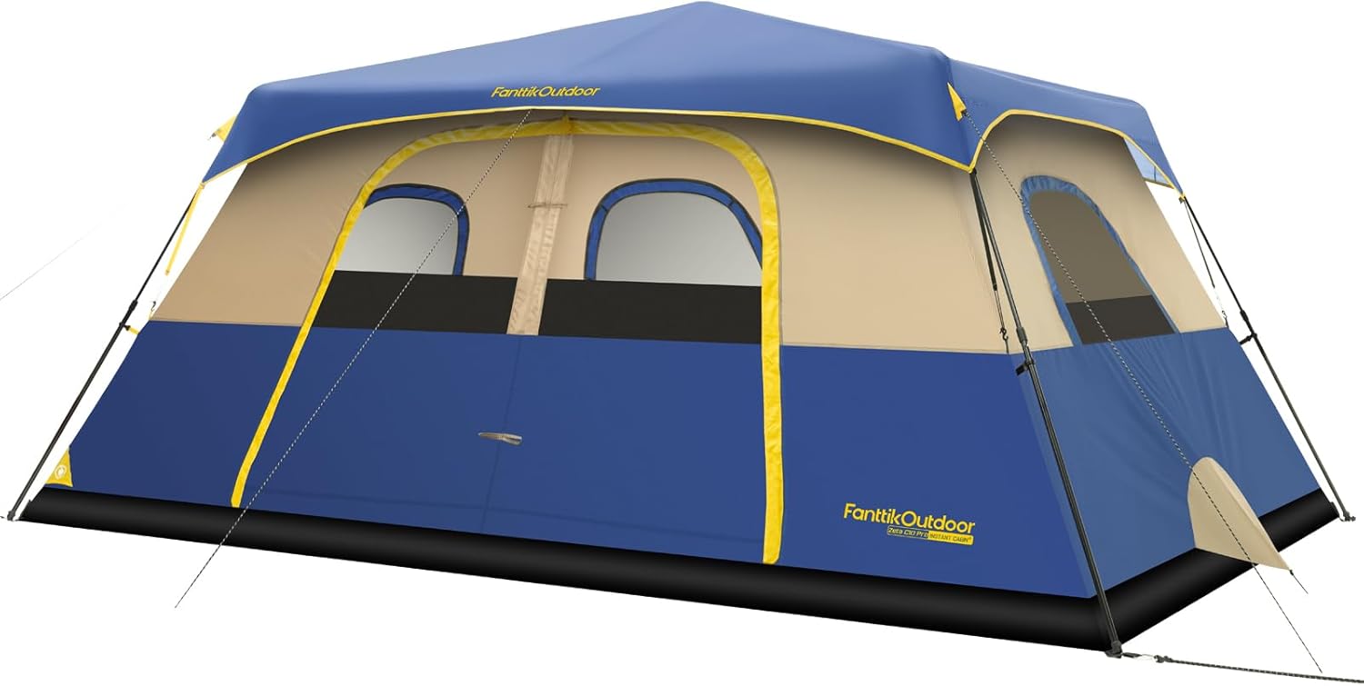 FanttikOutdoor Camping Tent 4/6/8/10 Person Instant Cabin Tent Setup in 60 Secon...
