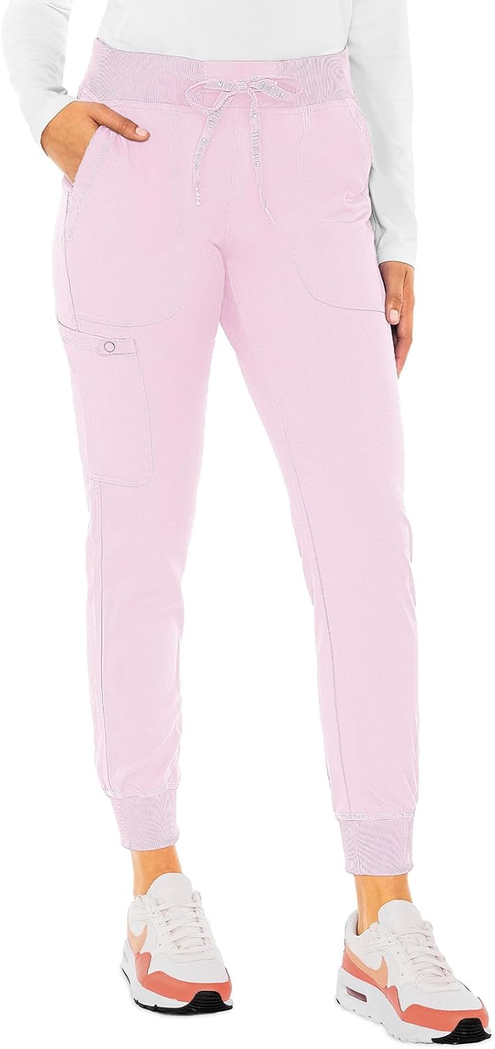 Premium Med Couture Touch Women's Scrub Pant, Exceptional Yoga Jogger with 5 Con...