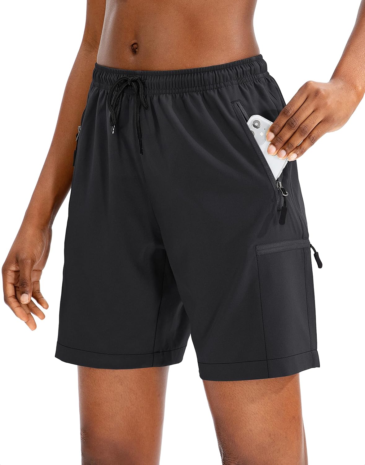 SANTINY Women's 5''/ 7''/9'' Hiking Cargo Shorts Quick Dry Lightweight Summer Sh...