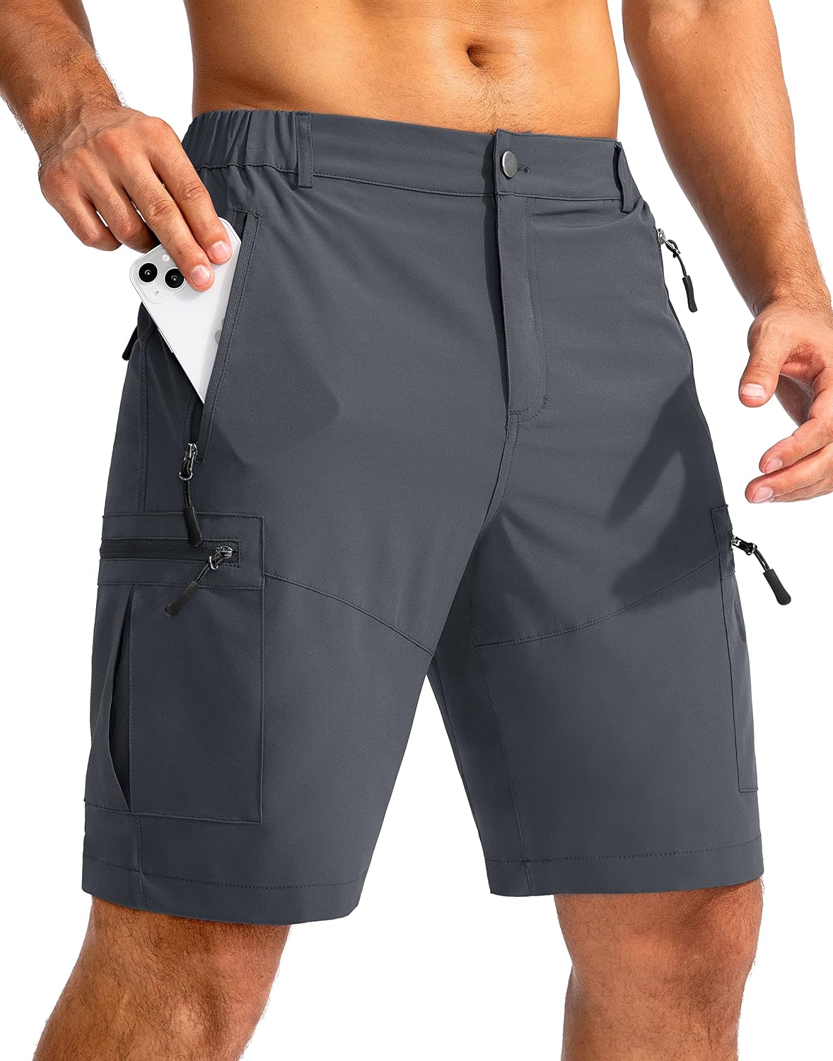 Pudolla Men's Hiking Cargo Shorts, Special Lightweight Outdoor Work Shorts for M...
