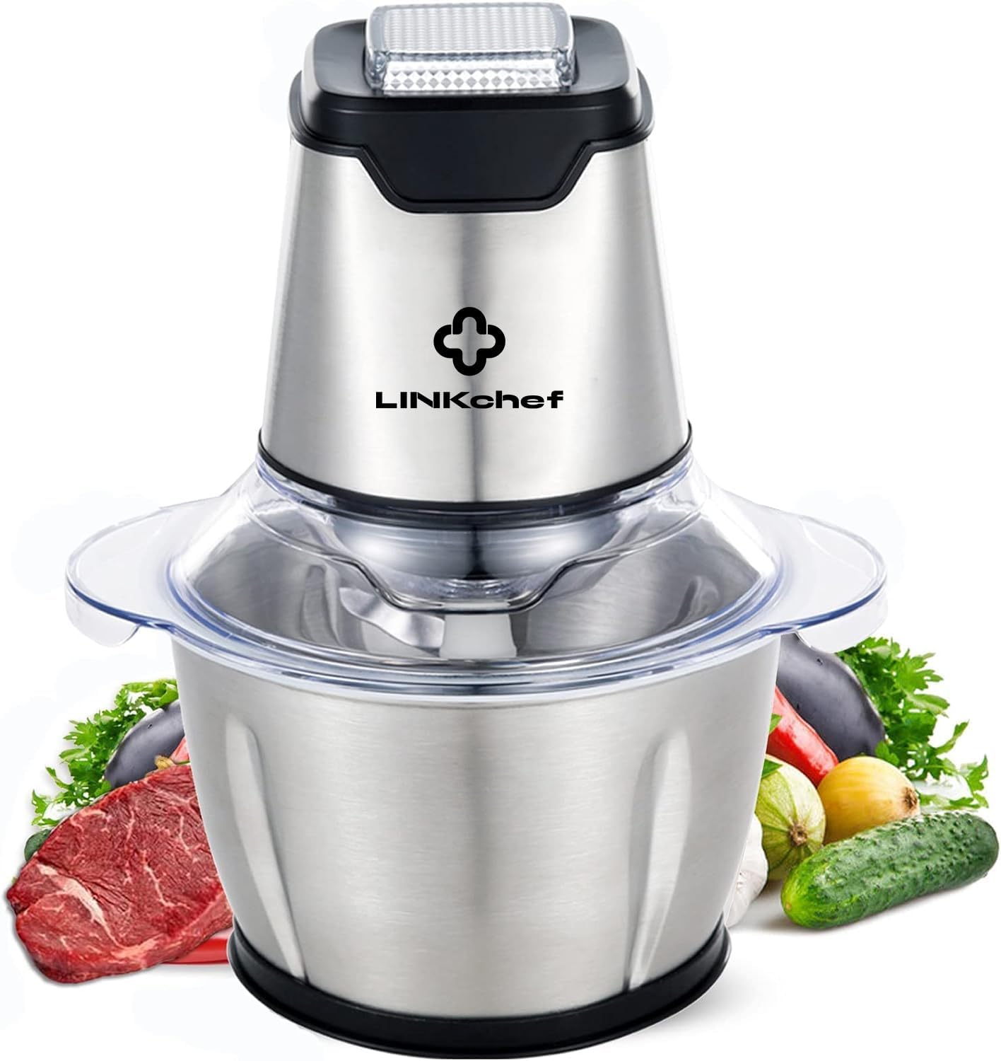 Mini Food Chopper LINKChef 400W Food Processors, Vegetable Chopper Electric, 1.2...