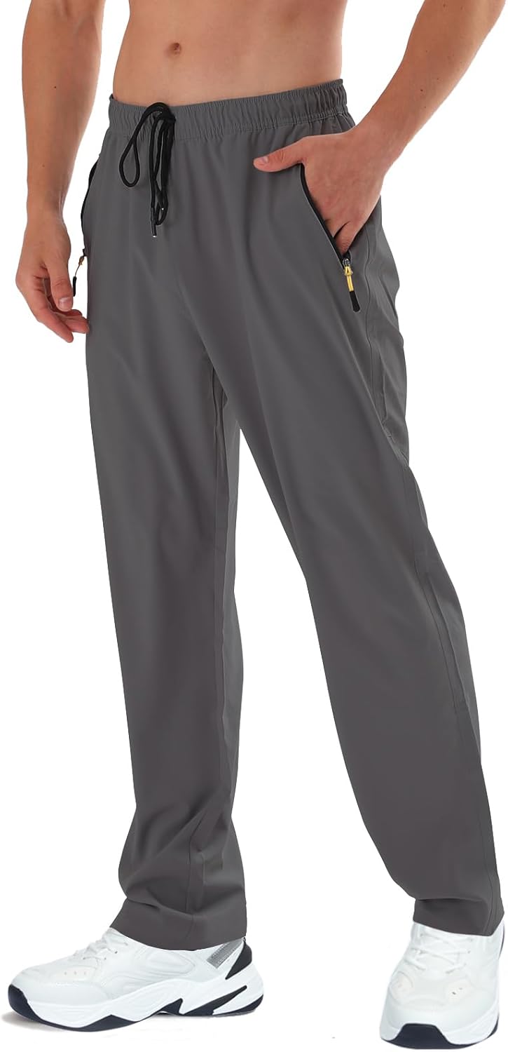 AIRIKE Men's Elastic Waist Hiking Pants, Special Water Resistant Quick-Dry Light...