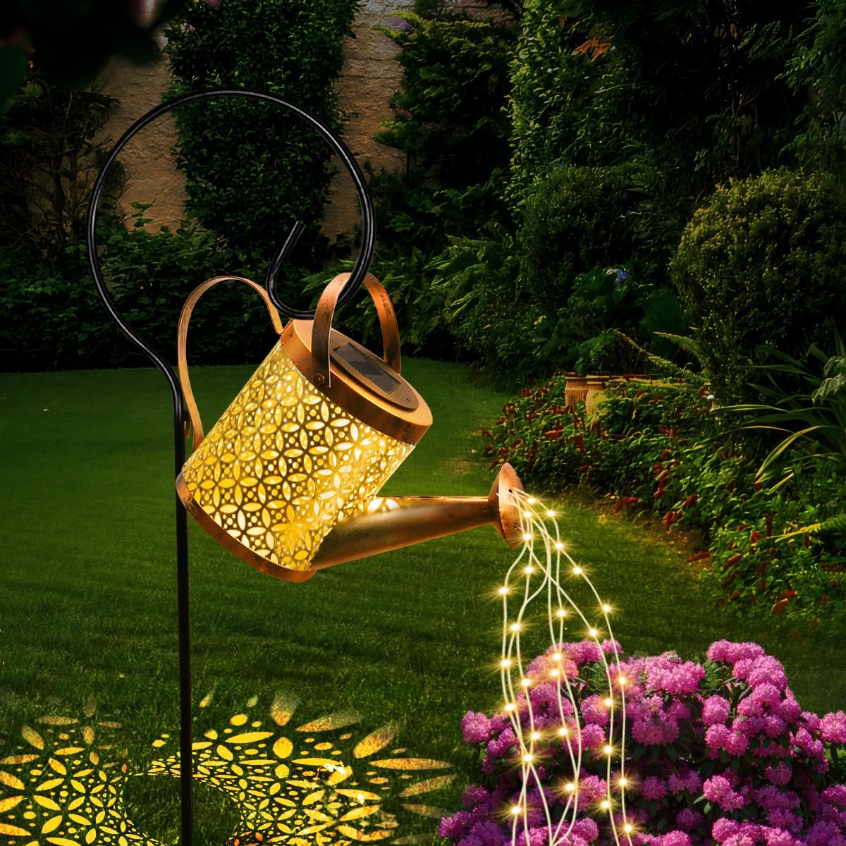 GLOBAL GOLDEN Solar Watering Can Light, LED Solar...