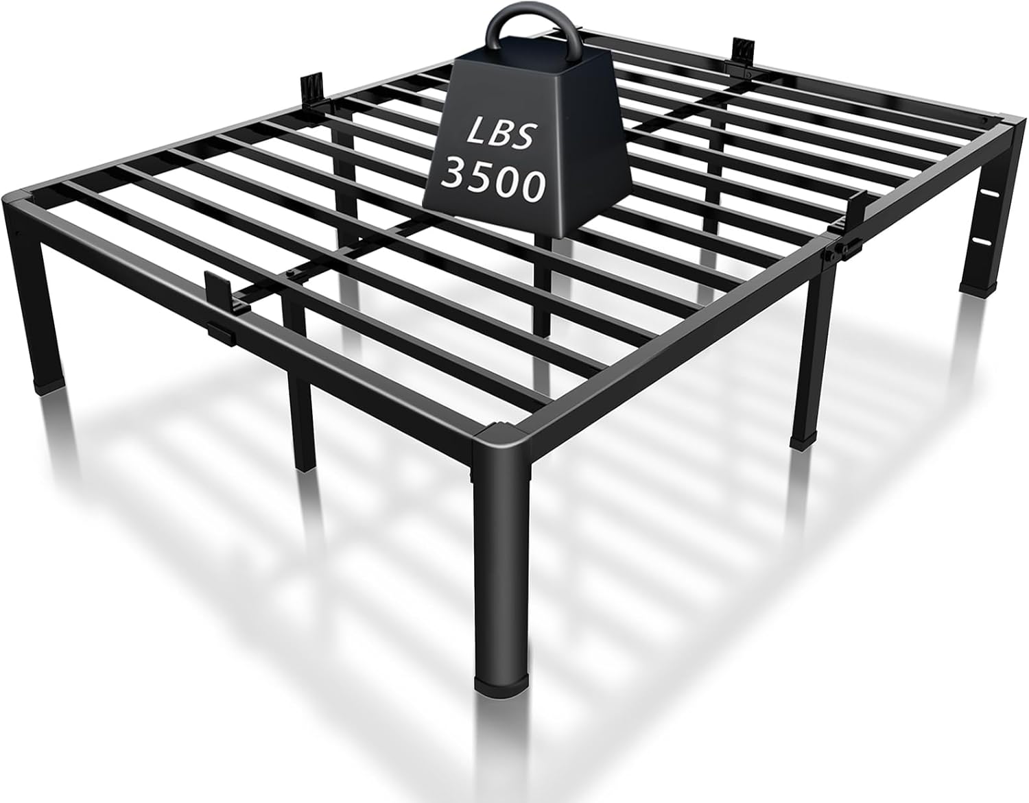 Maximum Roil 14 inch Full Size Bed Frame, Special Bed Frame with Headboard Hole,...