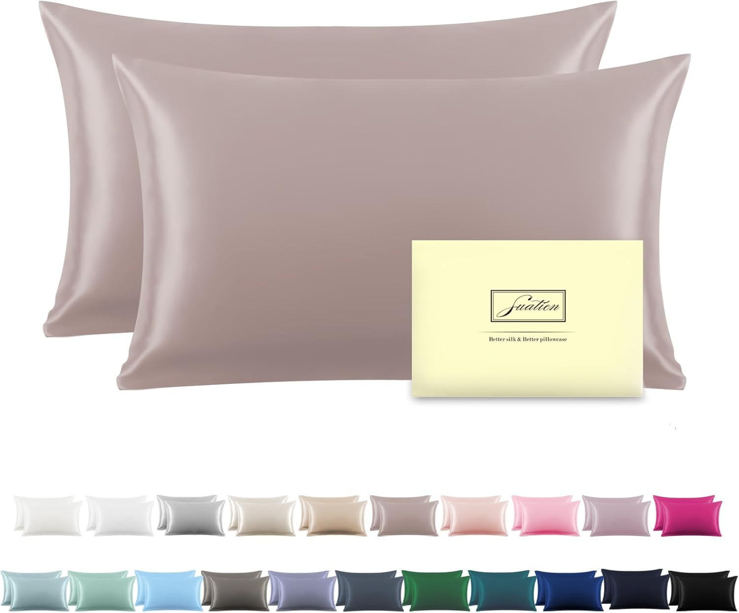 Silk Pillowcase, Luxurious Pillowcase for Hair and Skin, Soft and Breathable 100...