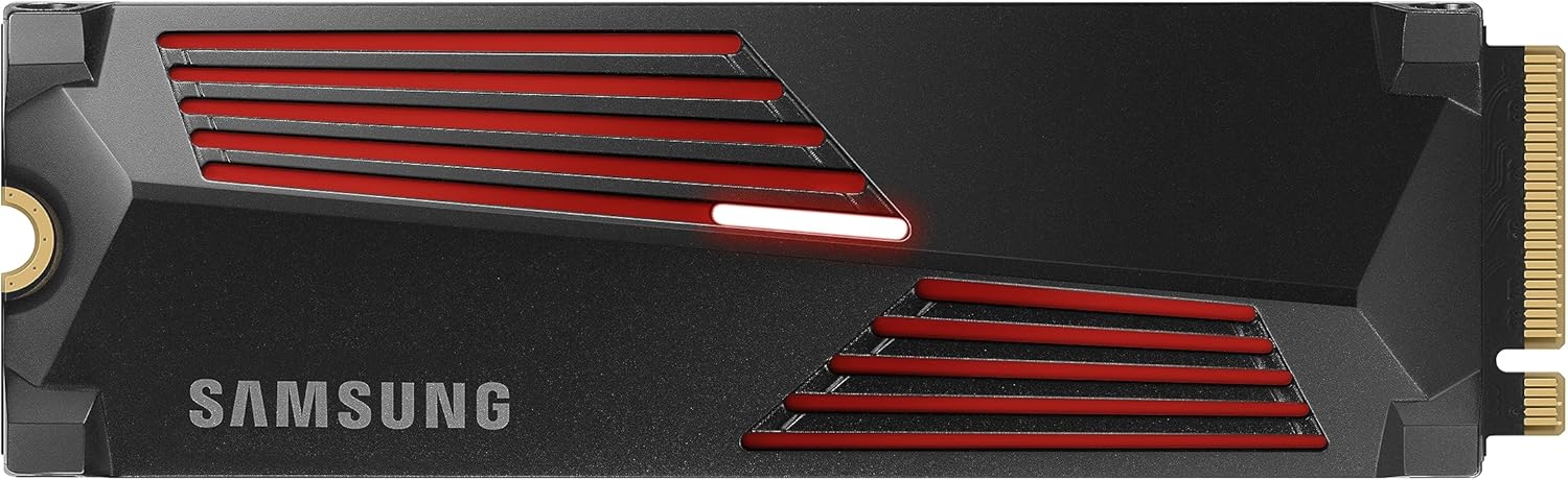 SAMSUNG 990 PRO Heatsink SSD 4TB, NVMe M.2, Speeds Up to 7,450MB/s Best for Play...