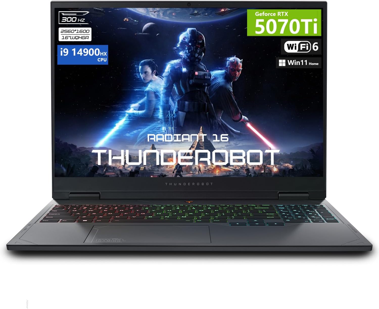 Thunderobot Radiant 16 Gaming Laptop, 16" QHD+ 300Hz 2.5K Display, Core i9-14900...