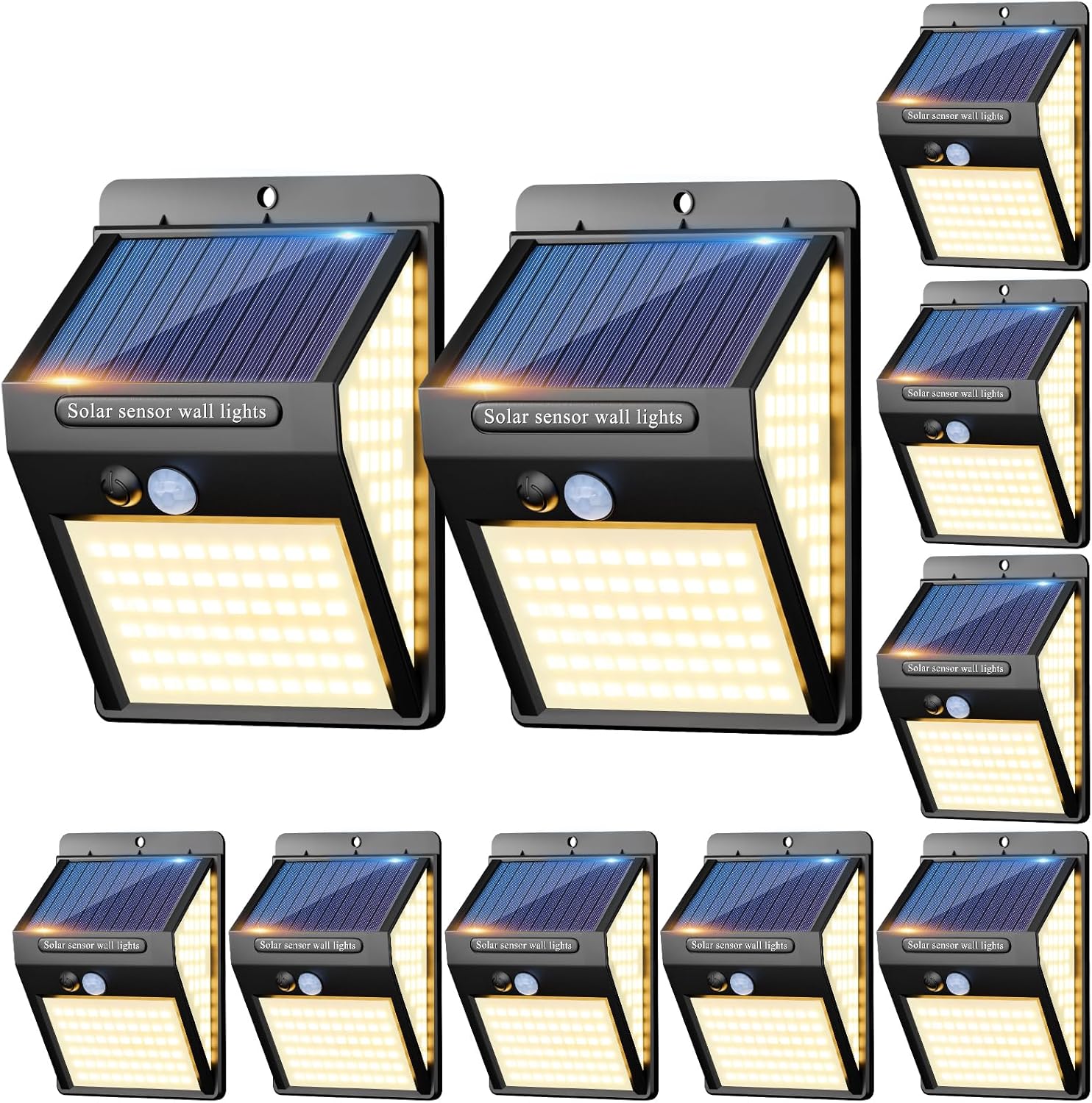 High-Quality 10 Pack 140LED Solar Security Lights, Exceptional Solar Motion Sens...