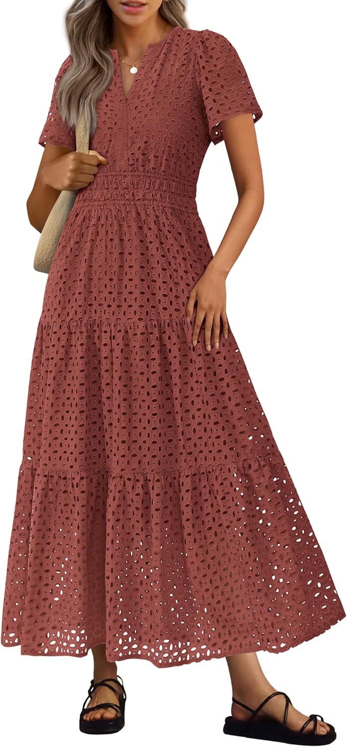 Special PRETTYGARDEN Summer Maxi Dress, Stylish Women's Dress With Short Sleeve...