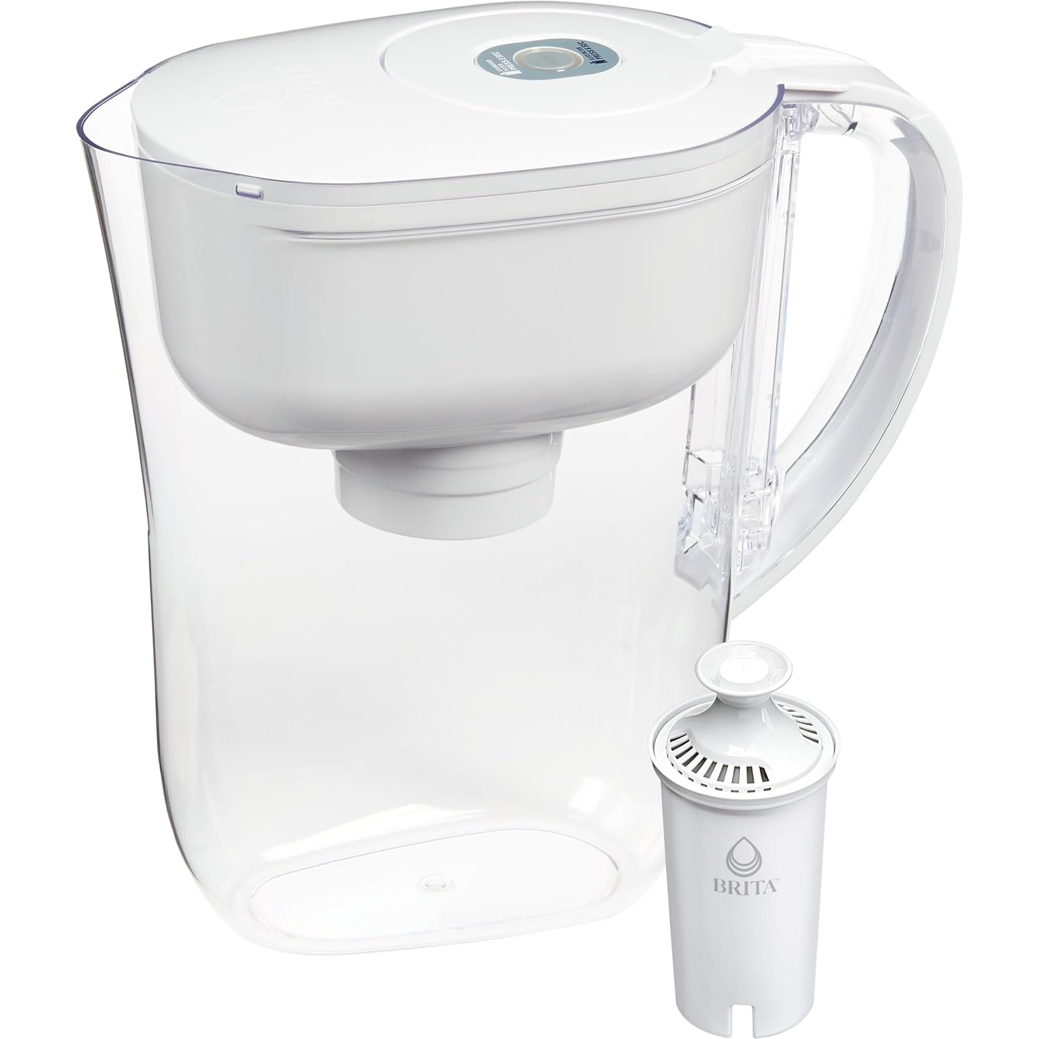 Brita Metro Water Filter Pitcher with SmartLight Change Indicator, BPA-Free, Rep...