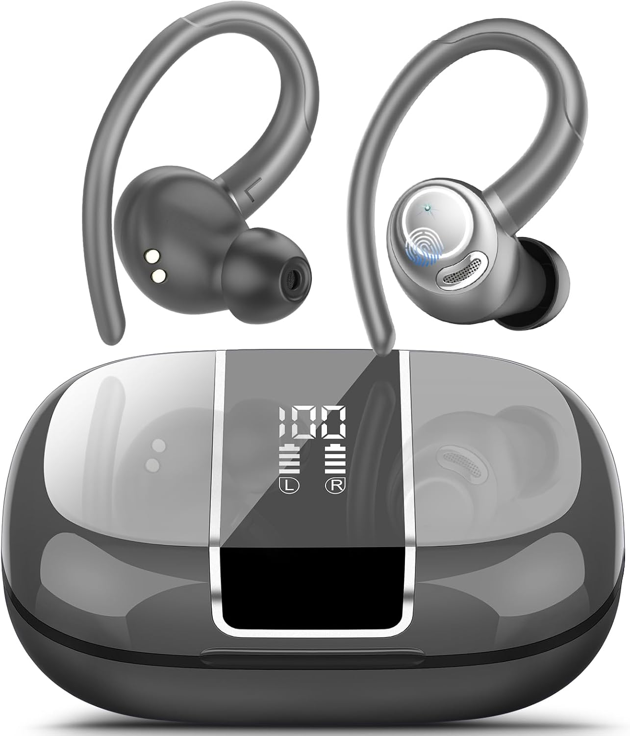VKROBAG Wireless Earbuds Sport, Bluetooth 5.3 Headphones with ENC Noise Cancelin...