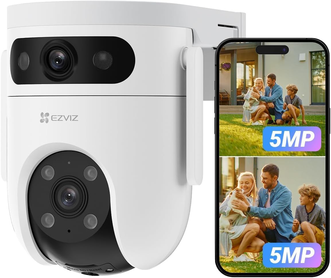 EZVIZ Dual Lens 6K Security Camera, High-Quality Outdoor Wifi CCTV with 360° Pan...