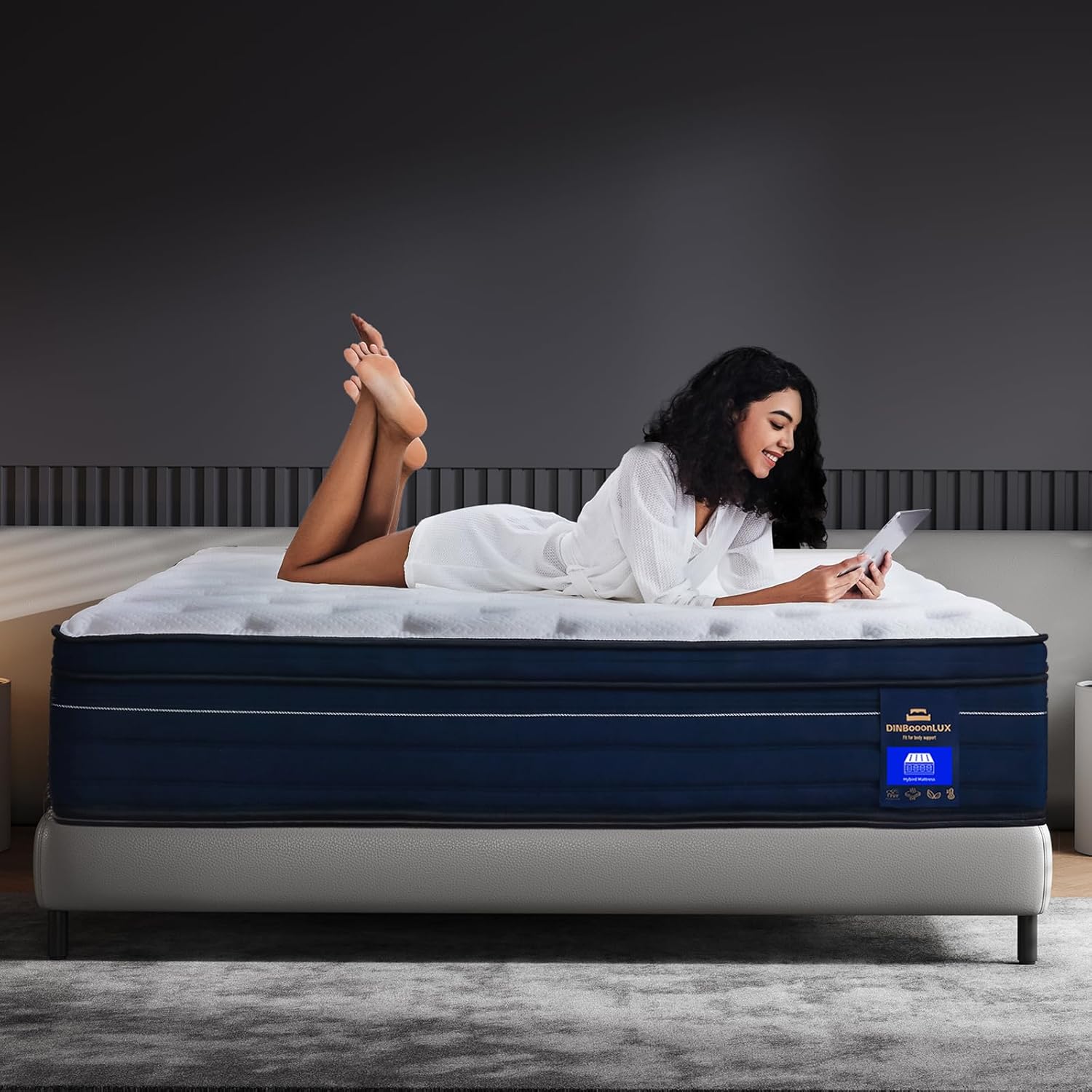 Queen Mattress 14 Inch,Memory Foam Hybrid Queen Size Mattresses in a Box,Motion...