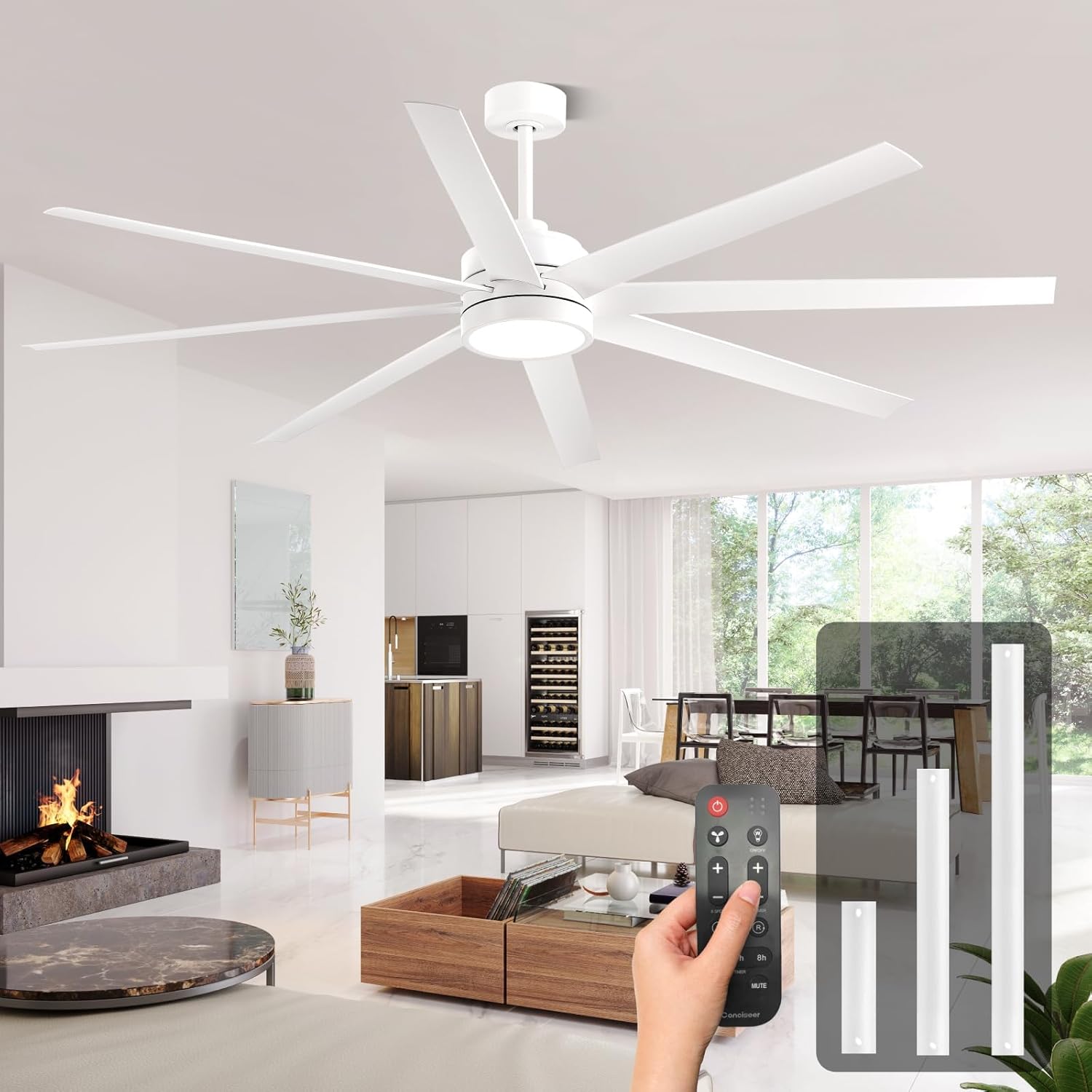 Innovative Modern Ceiling Fans with Lights, High-Quality 72 Inch Ceiling Fan, Sp...