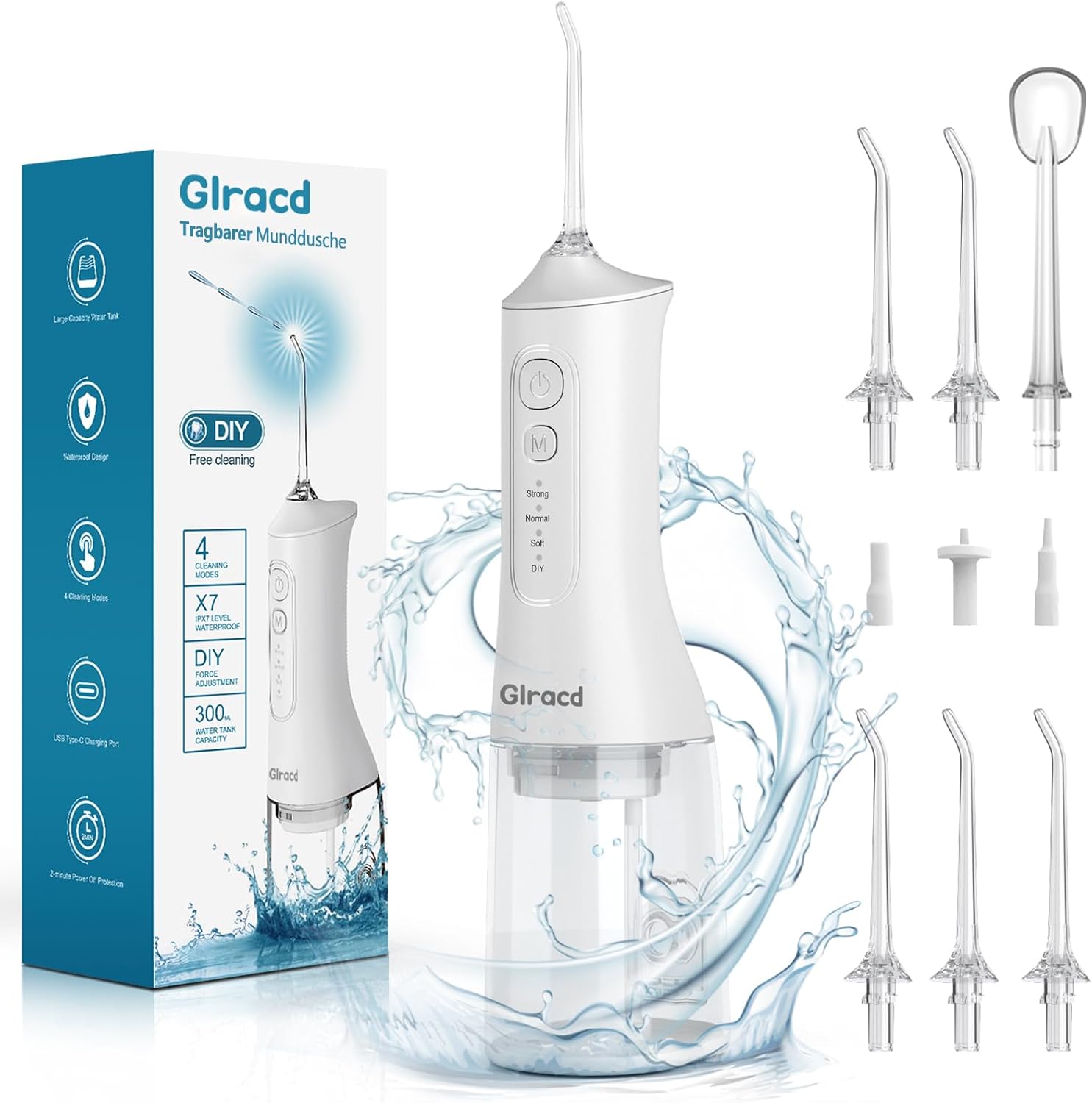 Water Flossers for Teeth Cordless,Professional Electric Flosser Featuring Waterf...