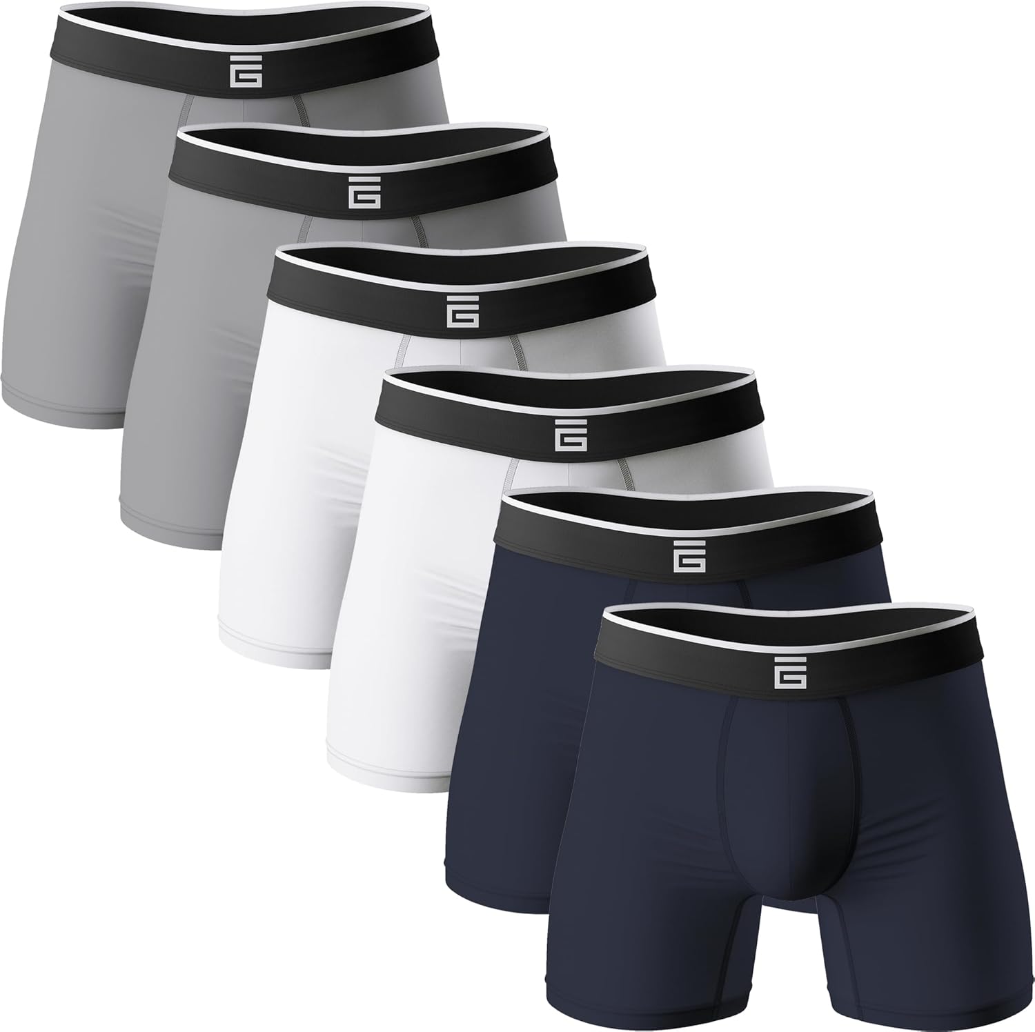 High-Quality Giovici Men's Boxers, Special Bamboo Anti Chafing Boxer Briefs, Com...