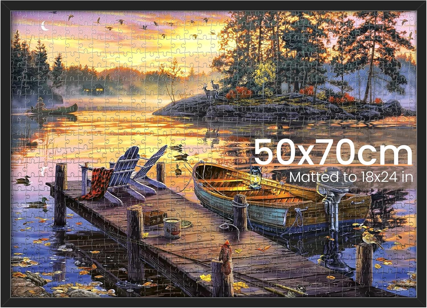 High-Quality Upsimples Puzzle Frame, Versatile Display Frame for 18x24in with Ma...