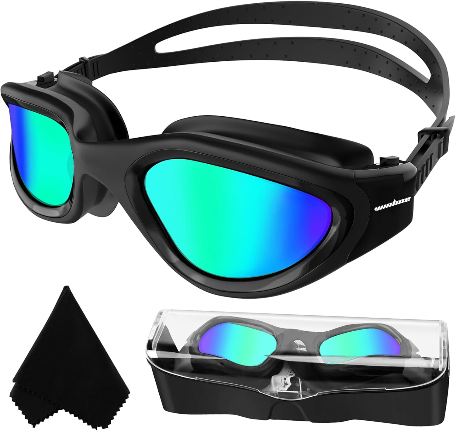 Adult Swimming Goggles,Polarized Open Water Goggles Swimming Anti Fog UV Protect...