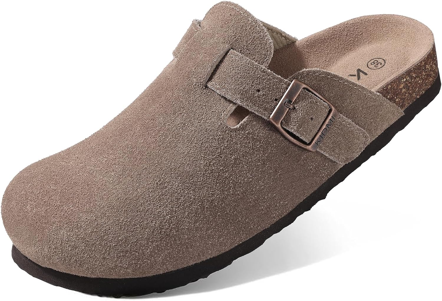 KIDMI Women's Clogs, Special Suede Clogs with Leather Mules, Innovative Cork Foo...