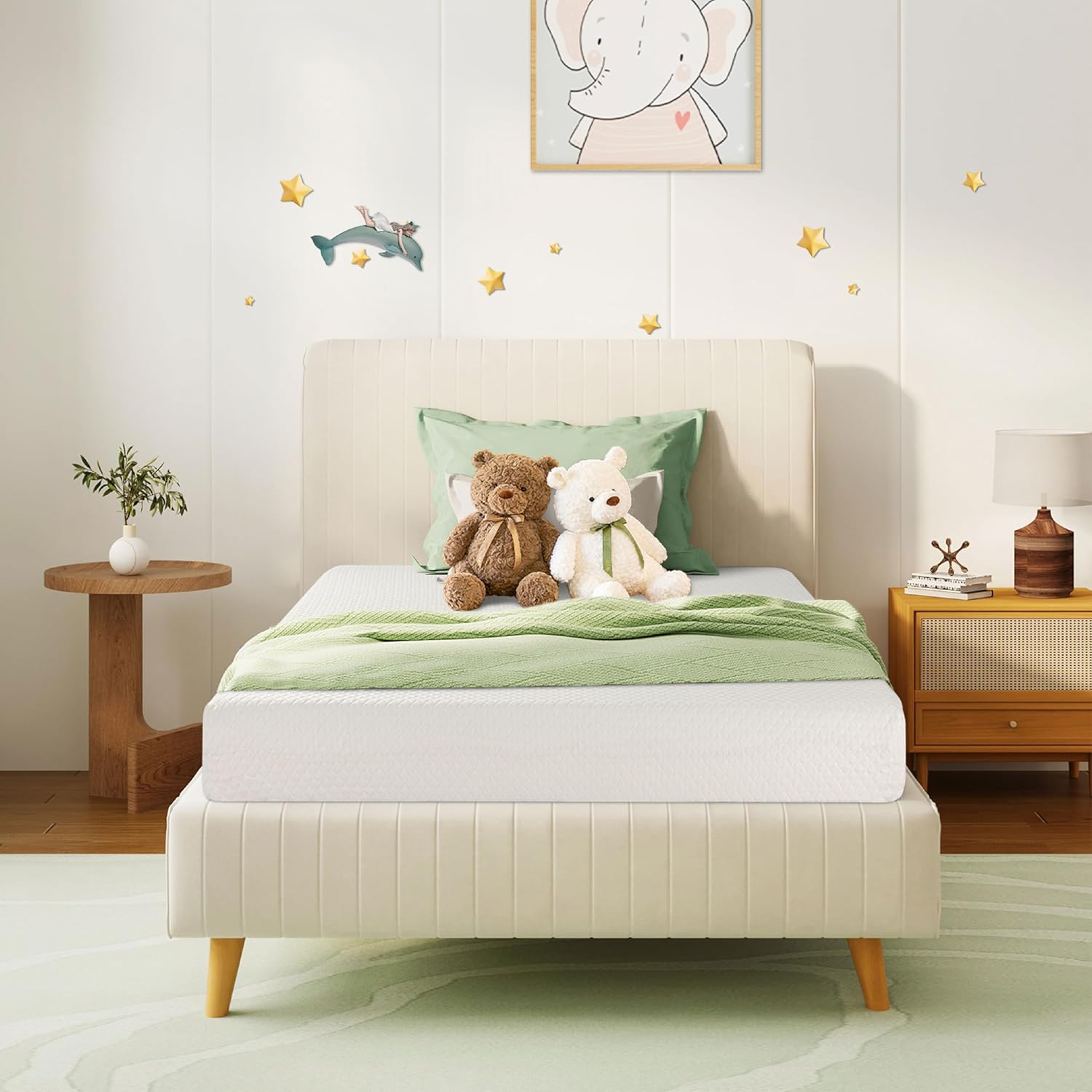 Affordable Twin Mattress for Kids, High-Quality 6 Inch Green Tea Memory Foam Mat...