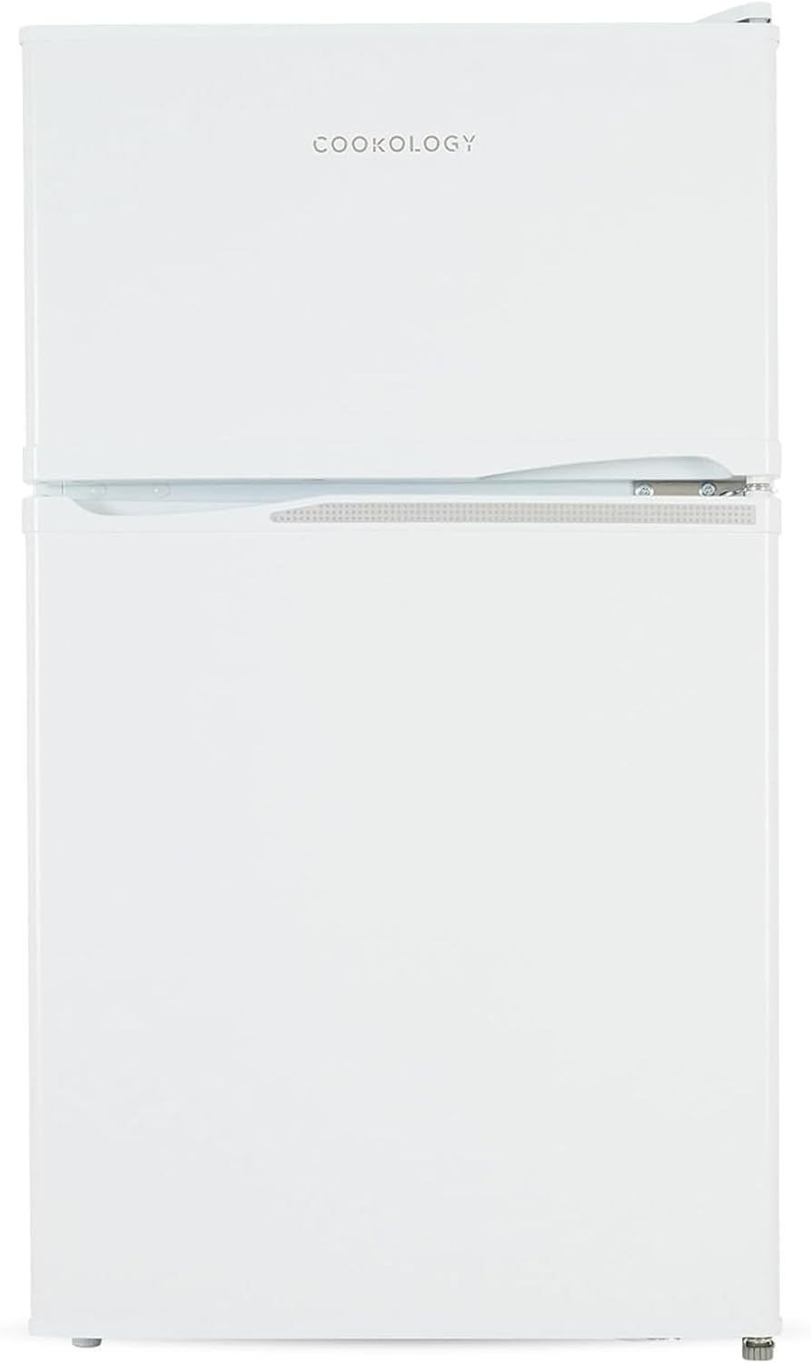 Cookology UCFF87WH 47cm Freestanding under counter Small Fridge Freezer in White...