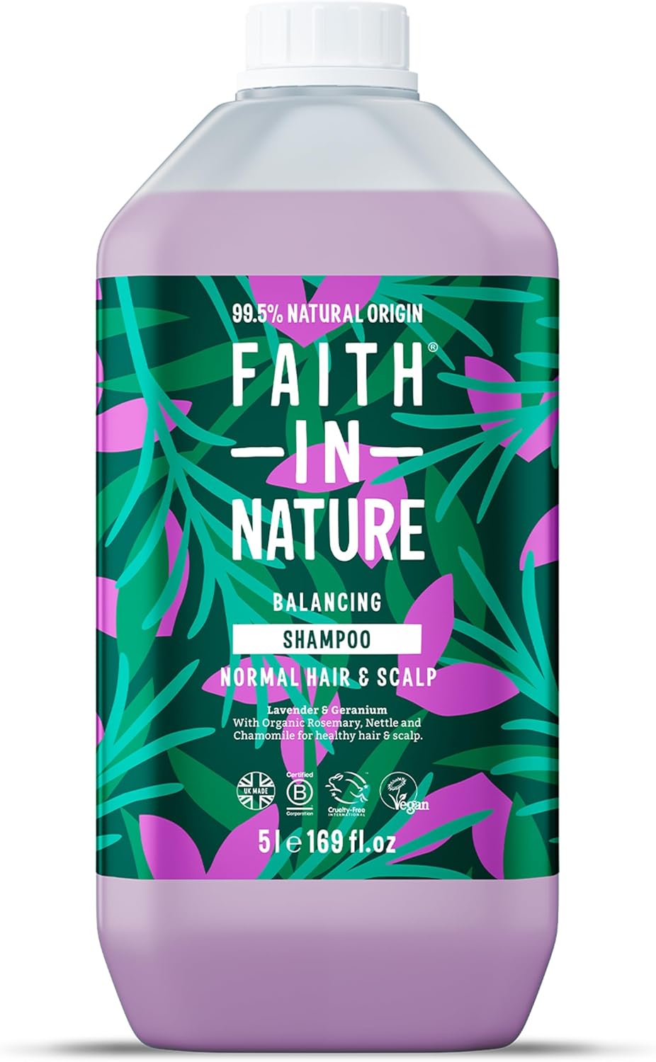 Faith In Nature Natural Lavender & Geranium Shampoo, Balancing for Normal Hair &...
