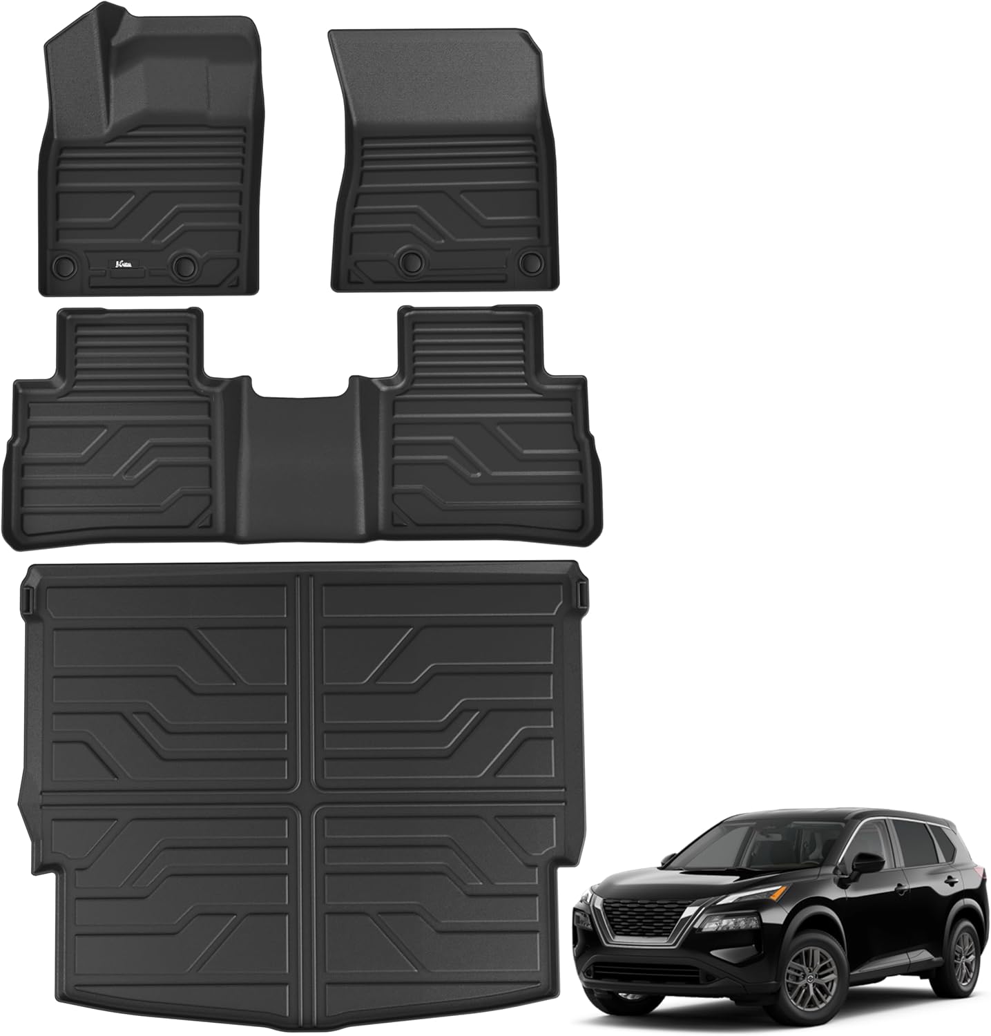 High-Quality KARPAL Floor Mats for 2021-2024 2025 Nissan Rogue, Specialized TPE...