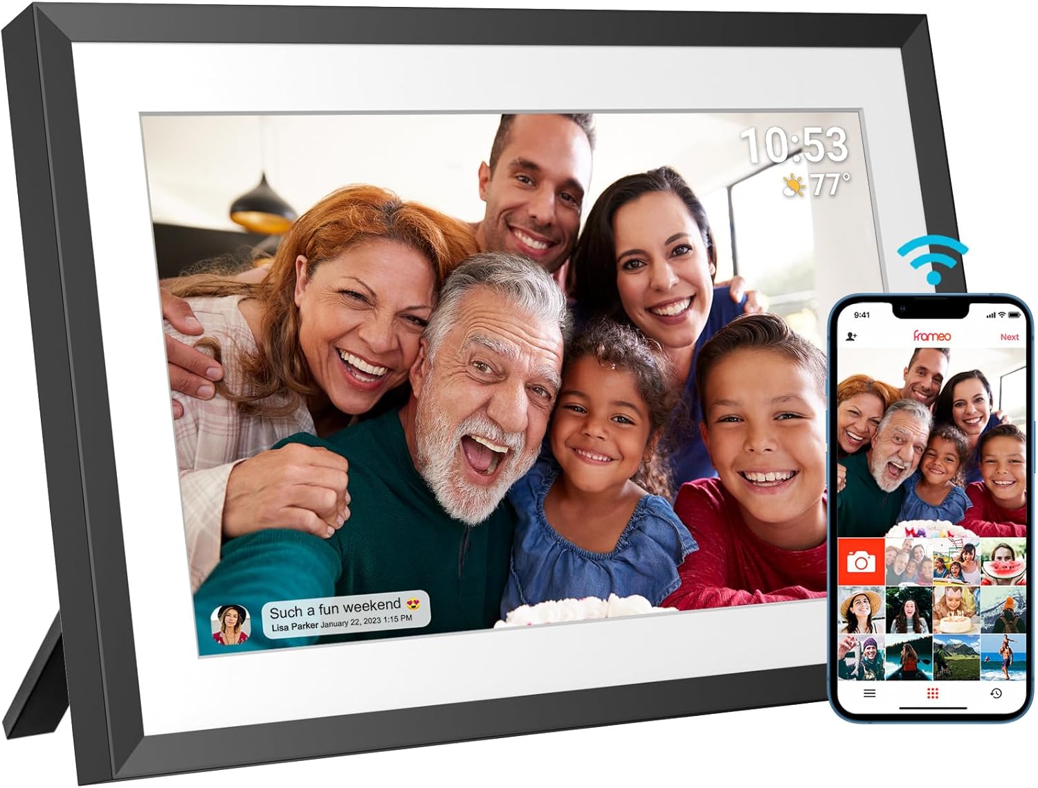 FRAMEO WiFi Digital Photo Frame, Special 10.1 Inch Digital Picture Frame, High-Q...