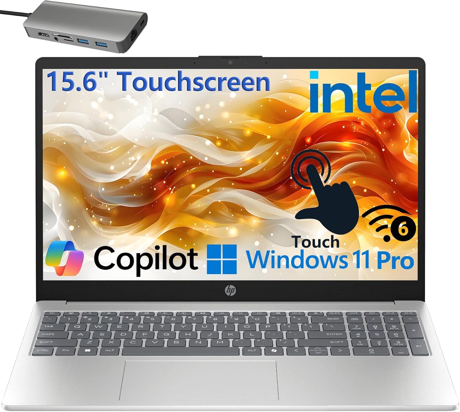 HP 15.6" Touchscreen Laptop Computer for Home Business and Student, 32GB DDR4 RA...