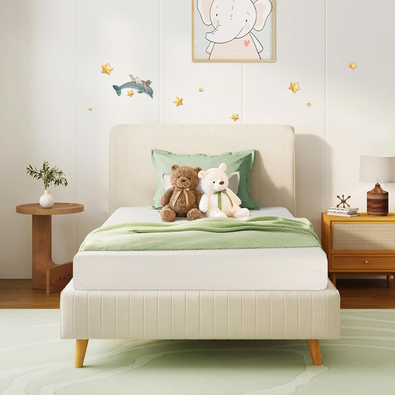 Twin Mattress 5 Inch Green Tea Memory Foam Mattress for Cool Sleep & Pressure Re...