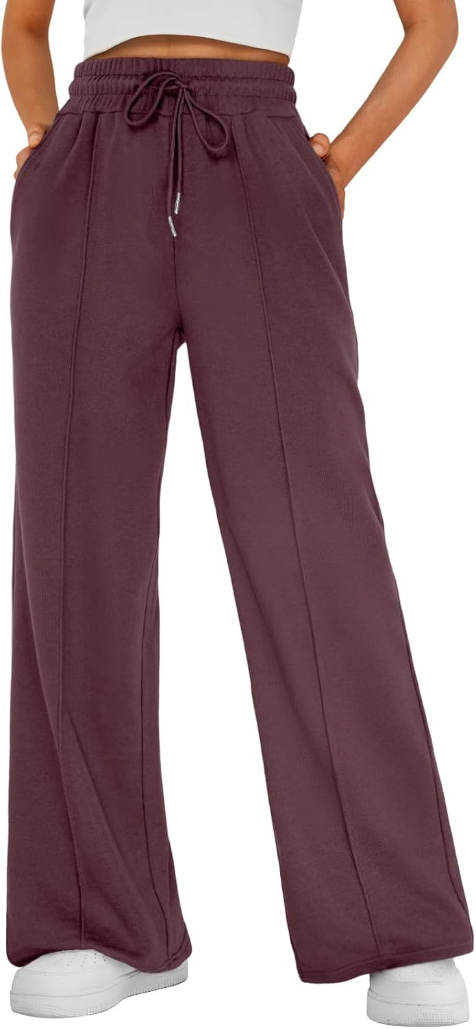 Stylish AUTOMET Womens Wide Leg Sweatpants, Comfortable High Waisted Baggy Pants...