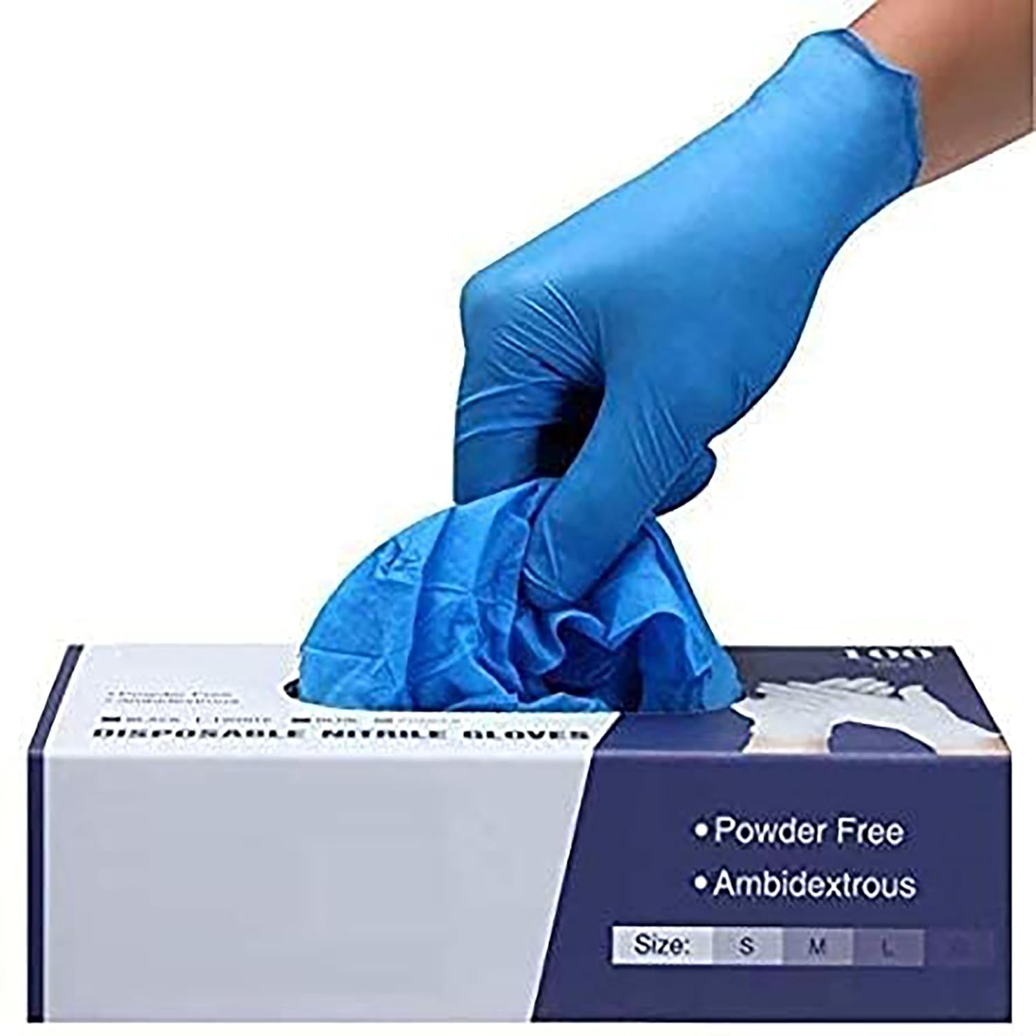 Surgicals Powder Free Nitrile Gloves, Food Grade, Hand Disposable Gloves - 100 C...