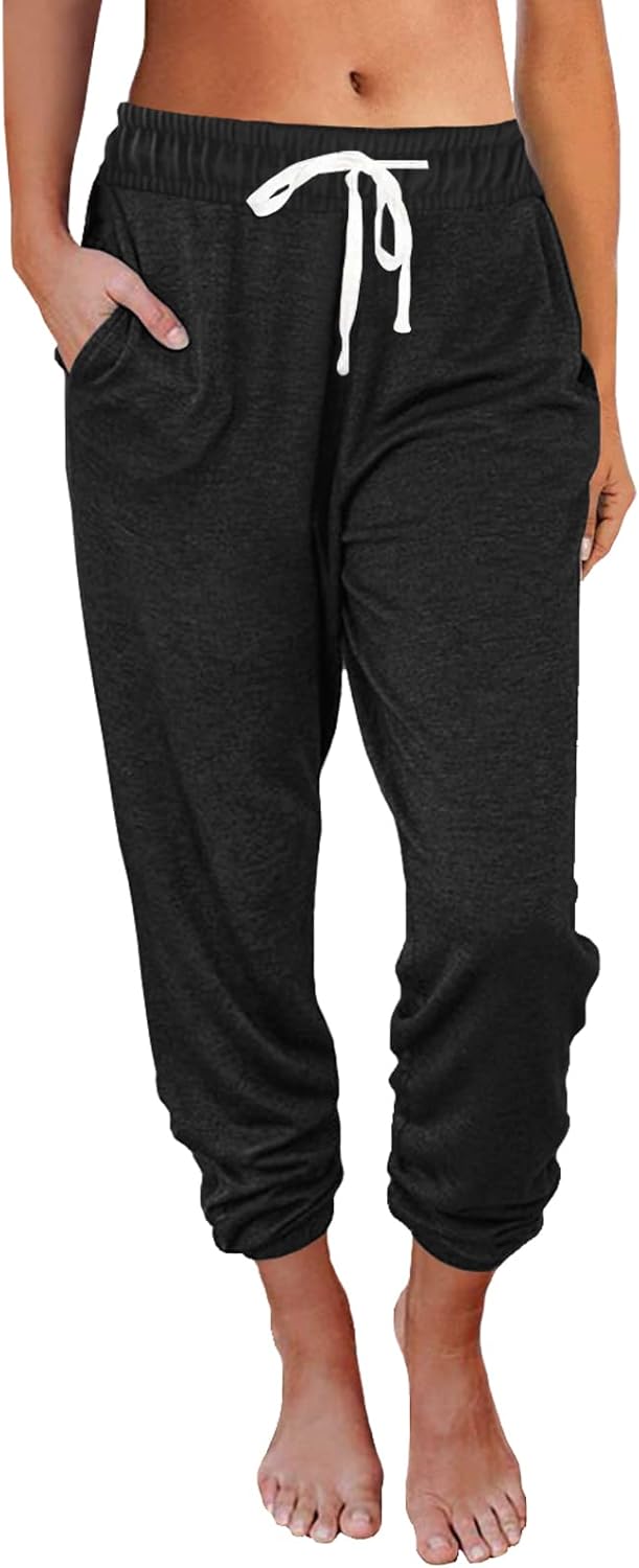 AUTOMET Sweatpants Women with Pockets Lounge Pajama Travel Pants Work Joggers Fa...