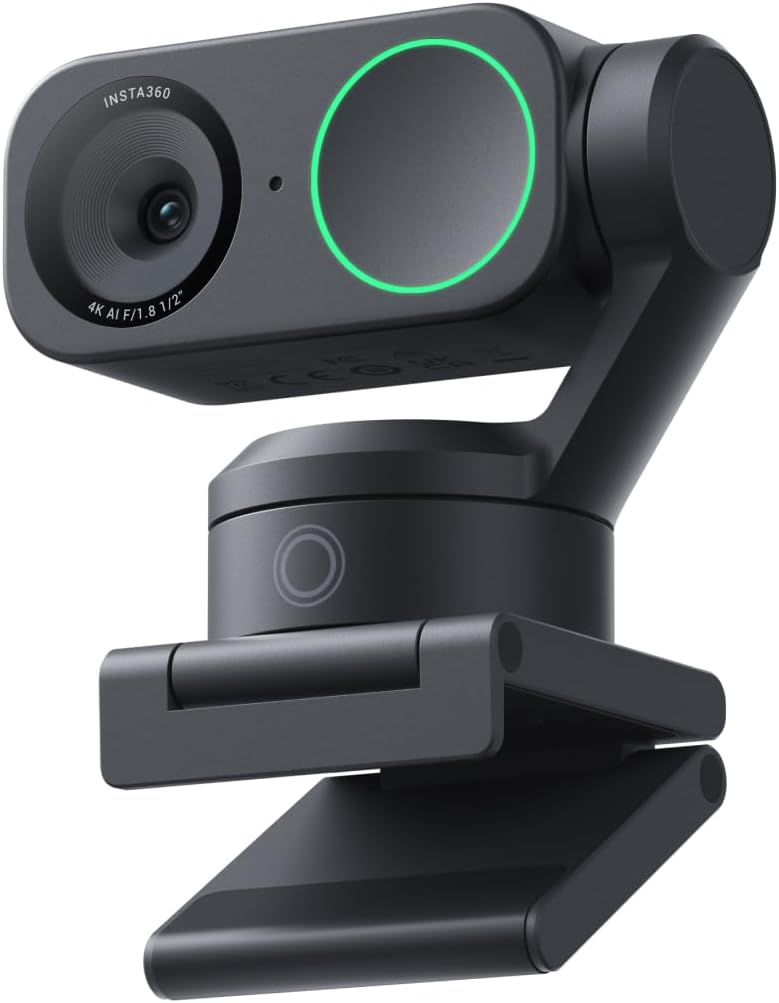 Insta360 Link 2 - PTZ 4K Webcam for PC/Mac, 1/2" Sensor, AI Tracking, HDR, AI No...