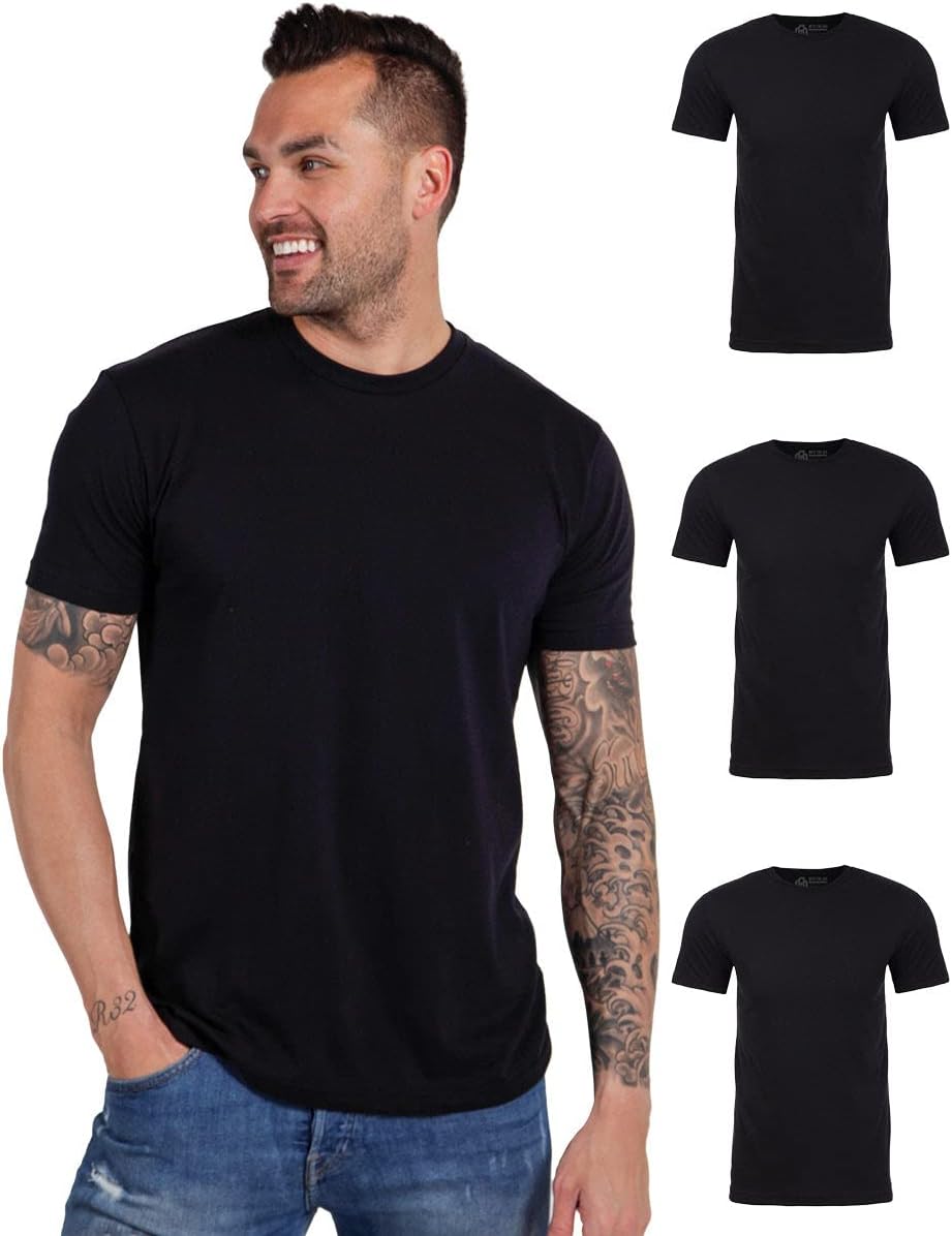 INTO THE AM Mens T Shirt - Short Sleeve Crew Neck Soft Fitted Tees S - 4XL Fresh...