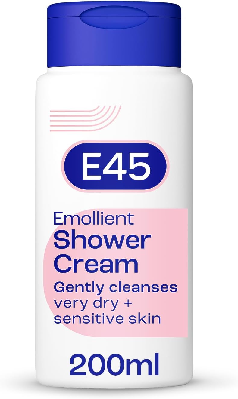E45 Shower Cream for Dry, Sensitive, and Itchy Skin - Moisturising Body Wash for...