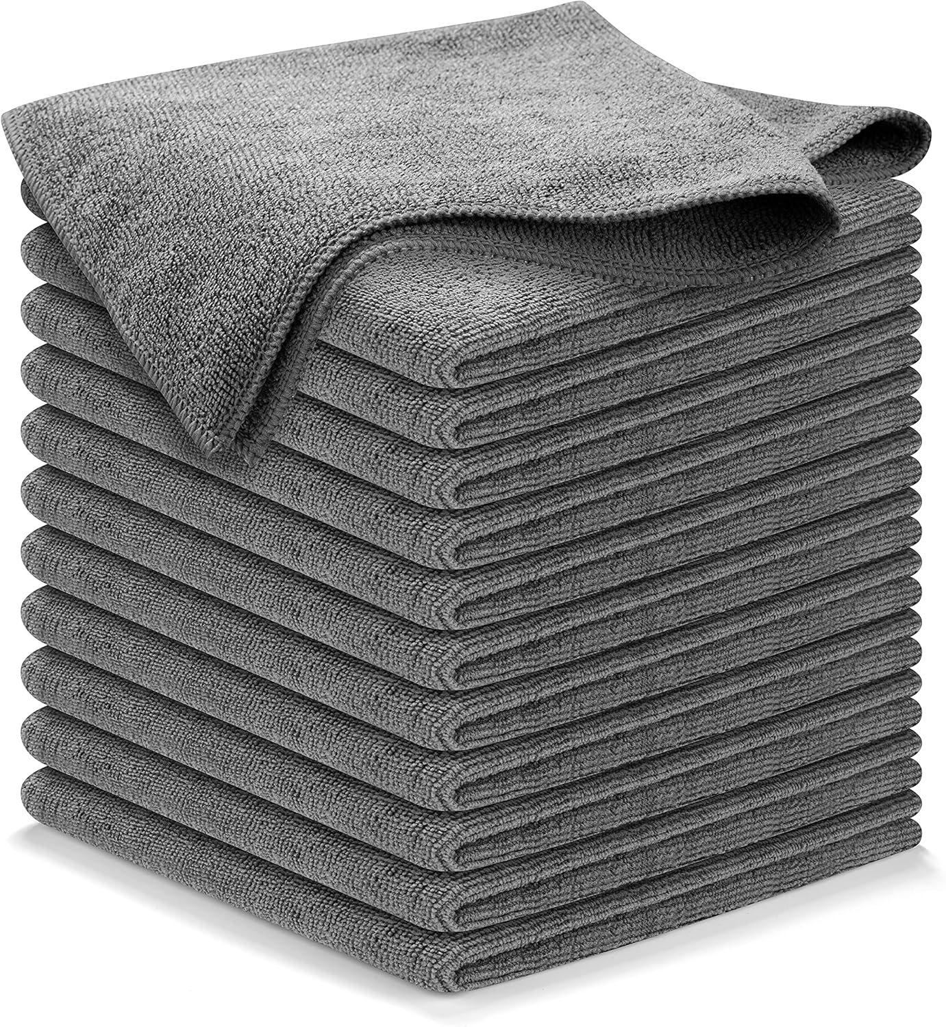 USANOOKS Microfiber Cleaning Cloth Grey - 12 Pcs (12.5"x12.5") - High Performanc...