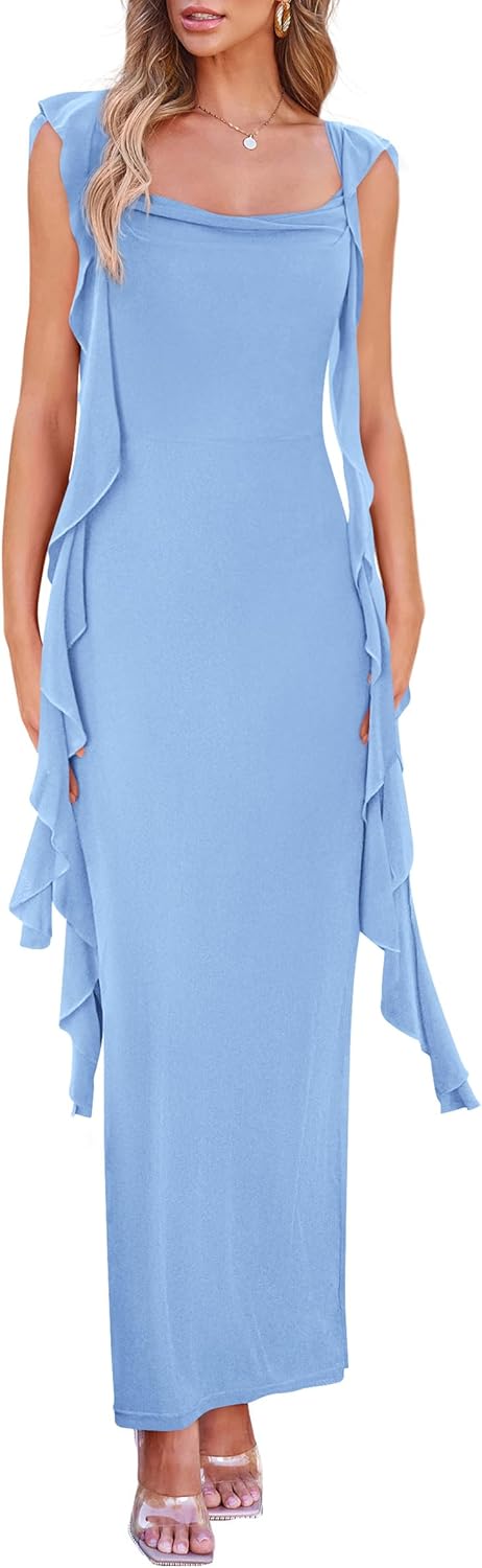 Elegant PRETTYGARDEN Women's Summer Dress, Stylish Wedding Guest Dress with Slee...