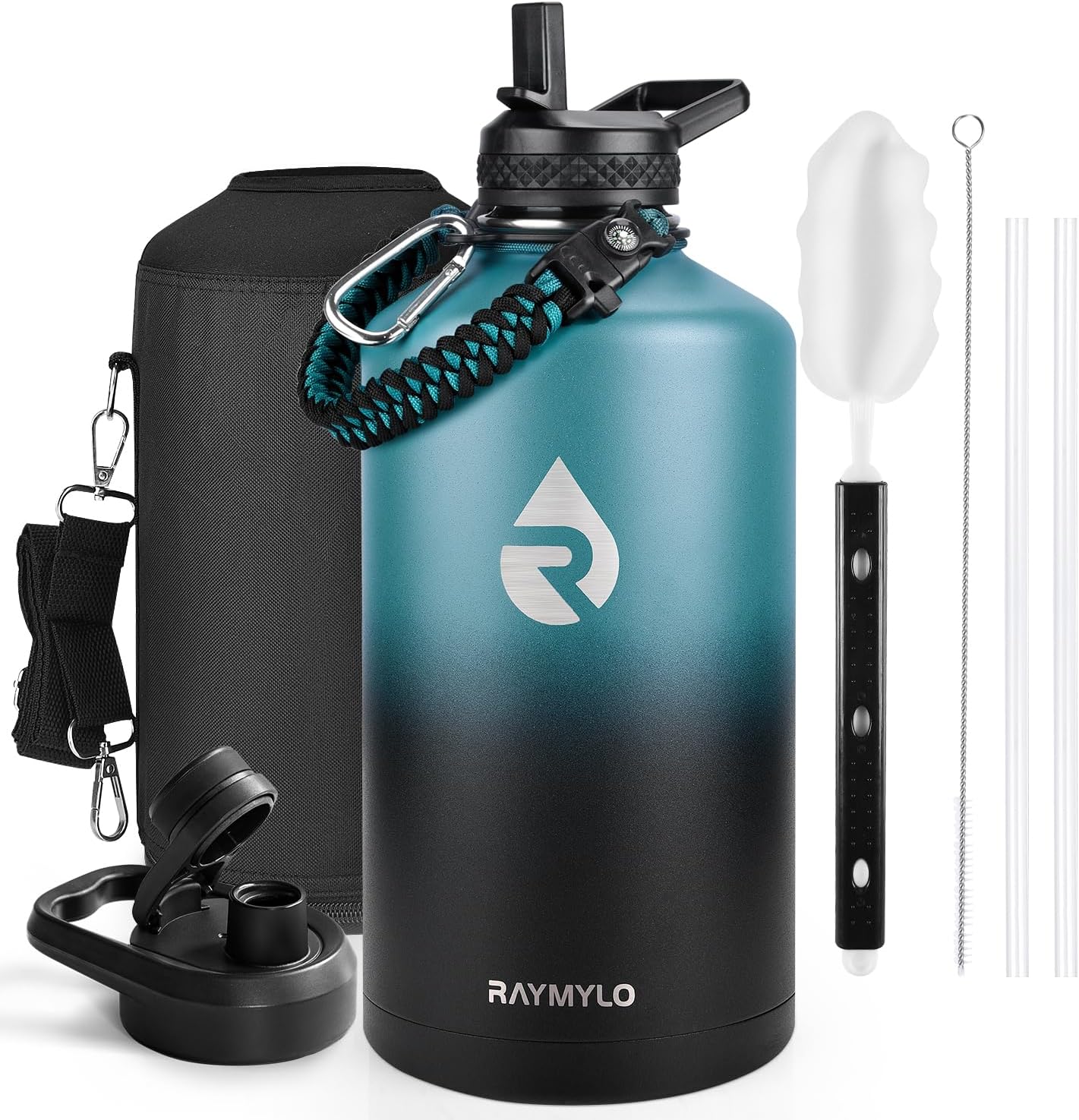 One Gallon Water Bottle Insulated, Triple Walled Vacuum Stainless Steel (Cold fo...