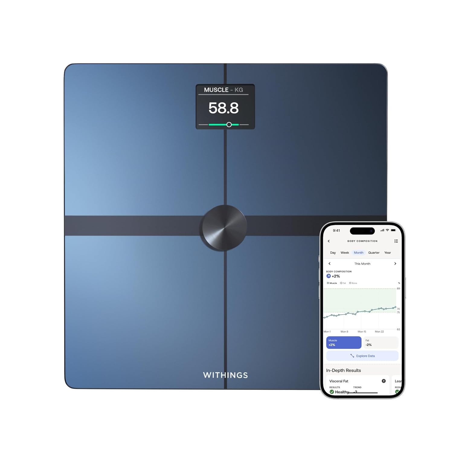 WITHINGS Body Smart - Accurate Scale for Body Weight and Fat Percentage, Body Co...