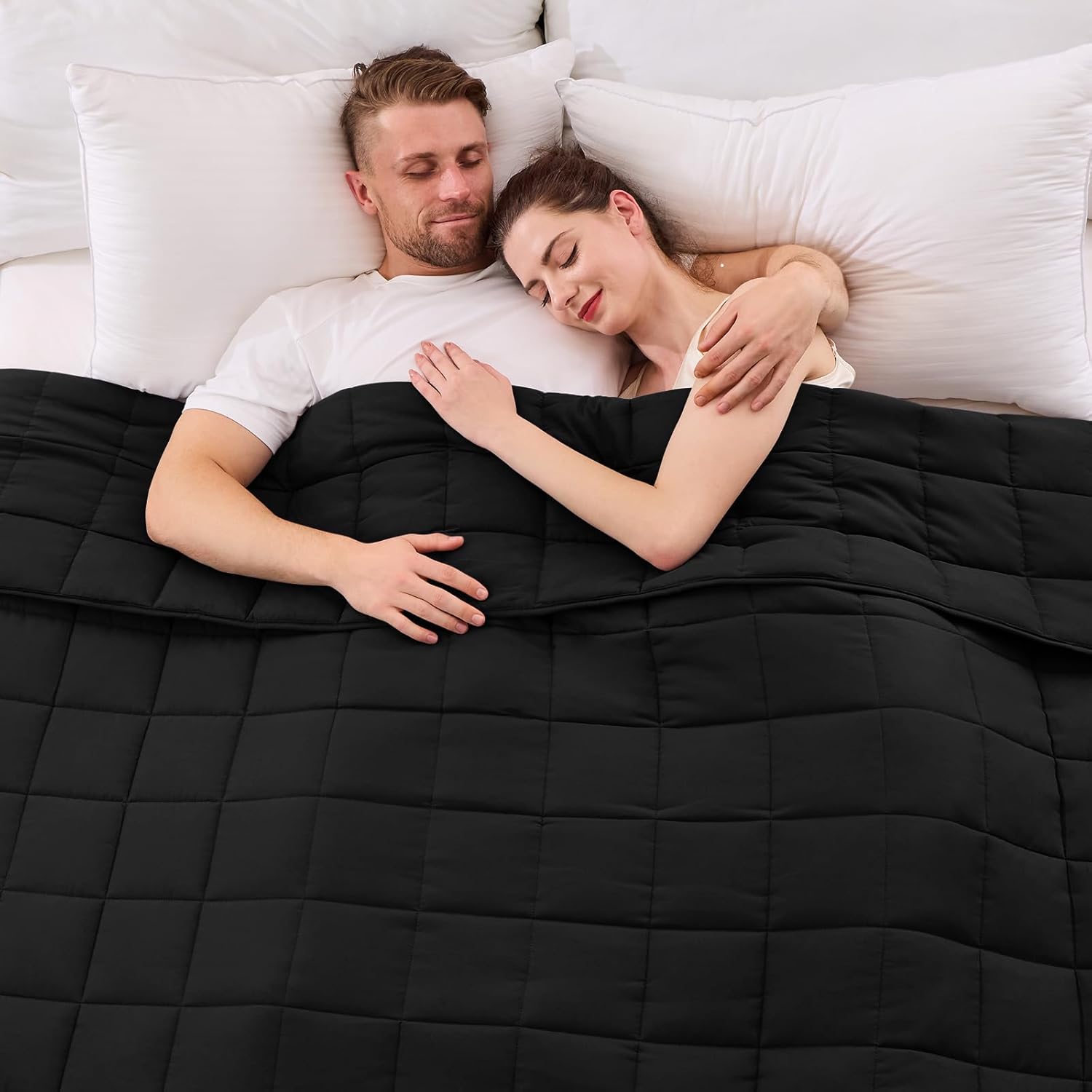 High-Quality King Size Weighted Blanket for Adults, Premium Cooling Heavy Blanke...