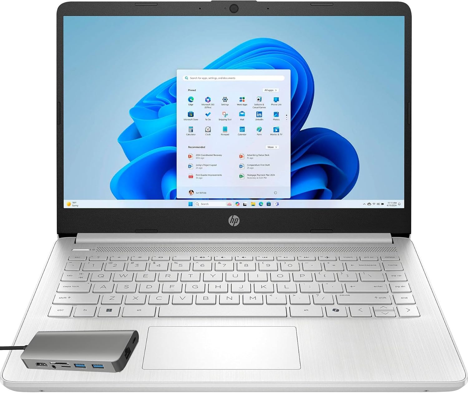 HP Laptop Computer for Home Student Study, 1-Year Office 365, 4GB RAM, 256GB Sto...