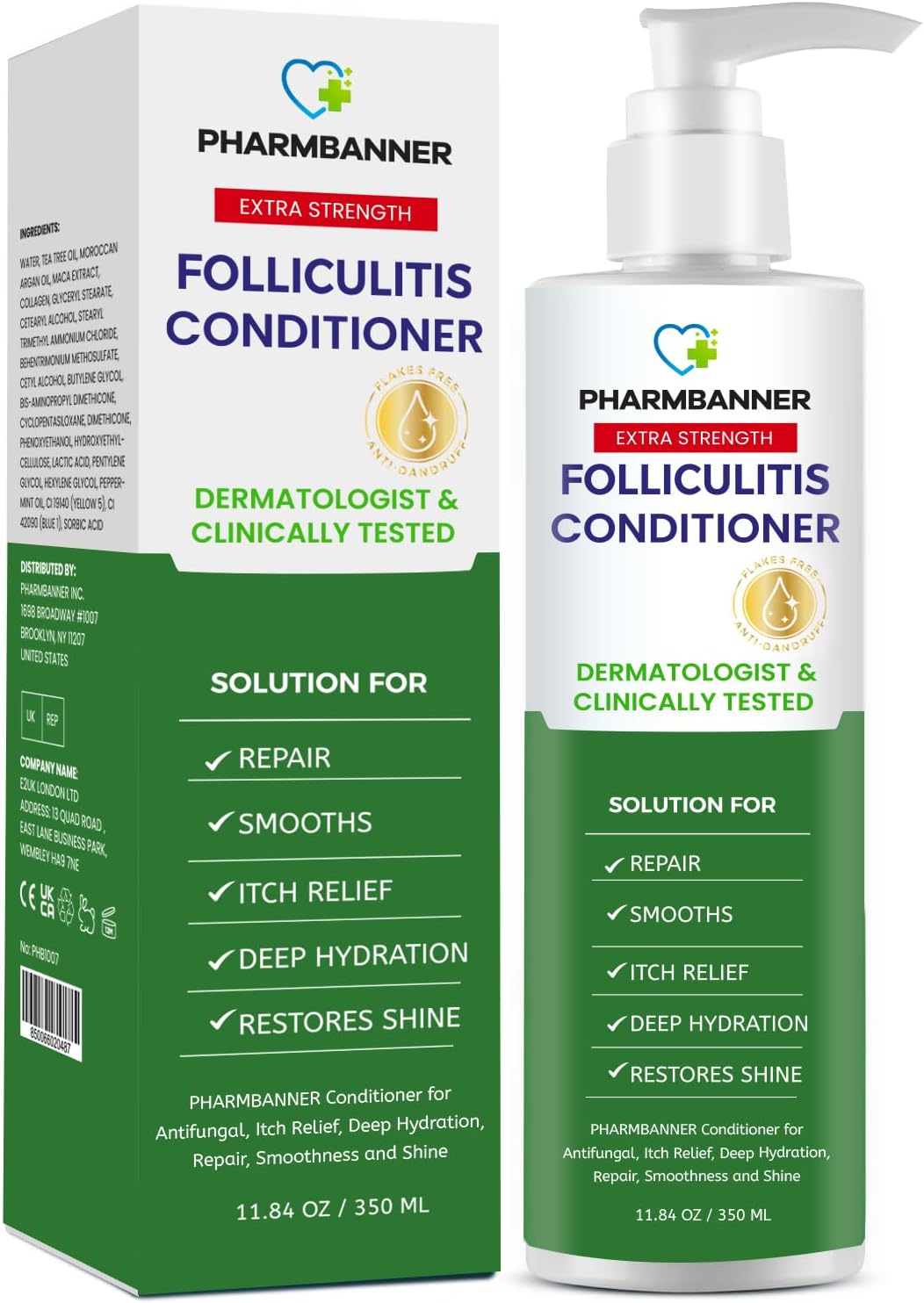 Folliculitis Antibacterial Conditioner, Special Itch Relief Hair Care Solution w...