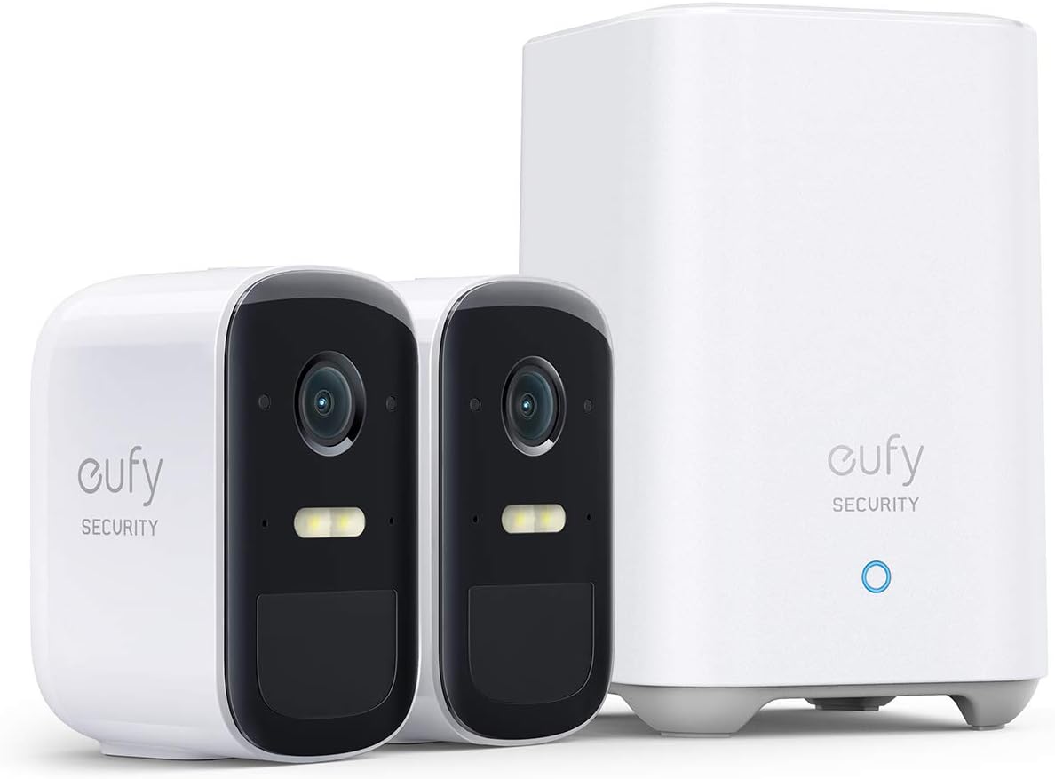 eufy Security eufyCam 2C Pro 2-Cam Kit Security Camera outdoor wireless, 2K Reso...