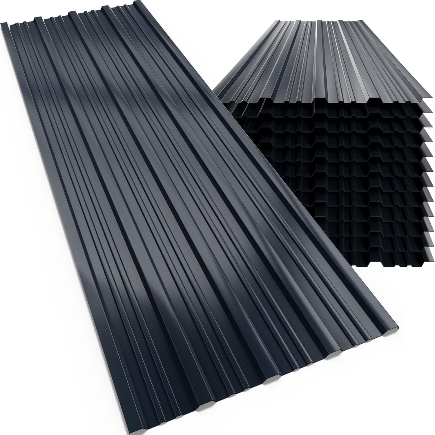 GARDEBRUK® 12x Galvanised Metal Roofing Sheets | Box Profile 129x46cm Coated 7m²...