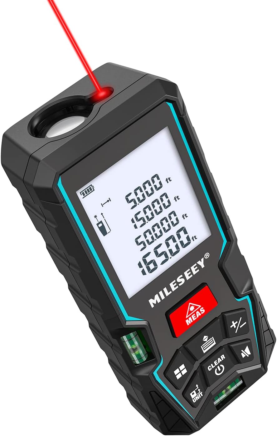 Laser Measure Device 50M, MiLESEEY Laser Distance Meter With 2 Spirit Level Bubb...