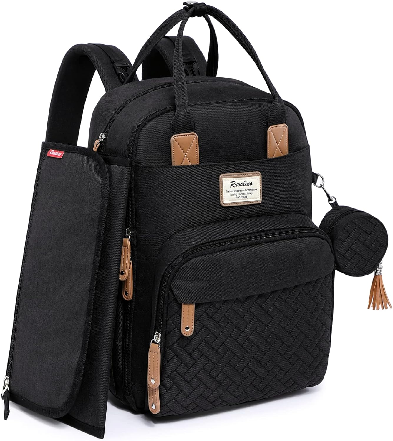 RUVALINO Baby Changing Bag Backpack, Neutral All-in-One Baby Bags for, Multifunc...