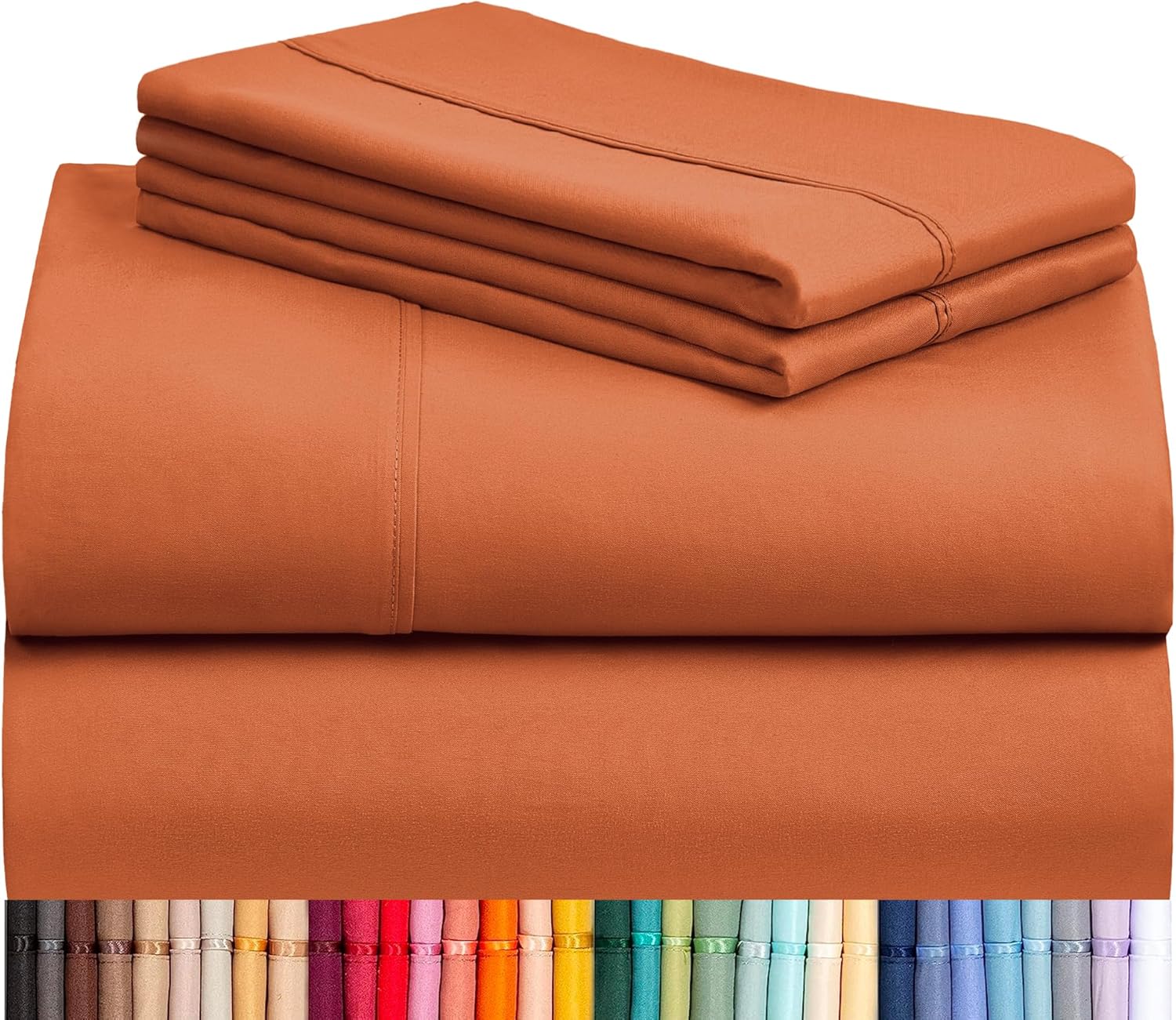 High-Quality LuxClub 4 PC King Size Sheet Set, Special Bedding with Deep Pockets...