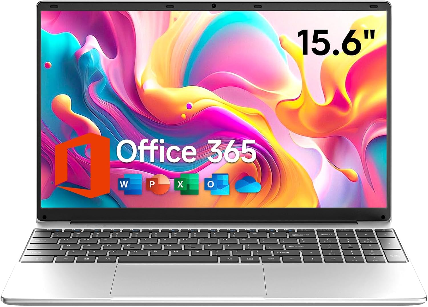 15.6 Inch Laptop with Office 365, 4GB RAM, 128GB Storage Expandable 1TB, 5205U P...